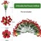 20 Bundles Artificial Flowers for Outdoors, UV Resistant Fake Flowers with Plastic Plants, Faux Silk Flowers for Planter outdoors, Fake realistic flowers For Window Box Front Porch Patio Decor-Red